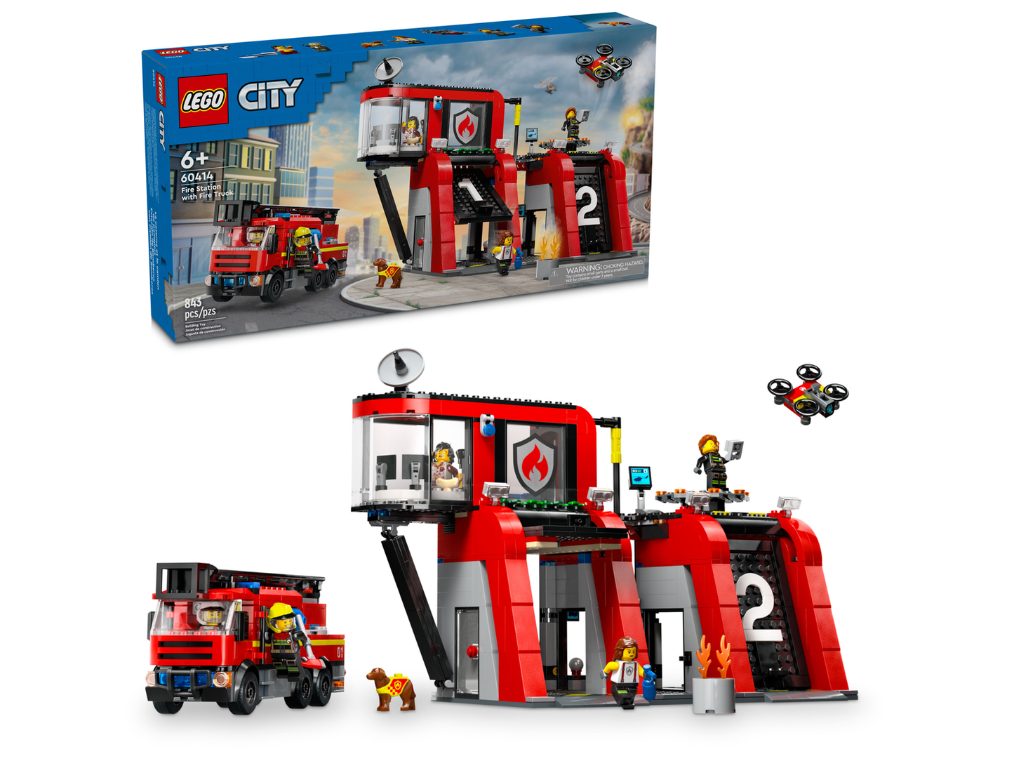 City 60414 Feuerwehrstation mit Drehleiterfahrzeug