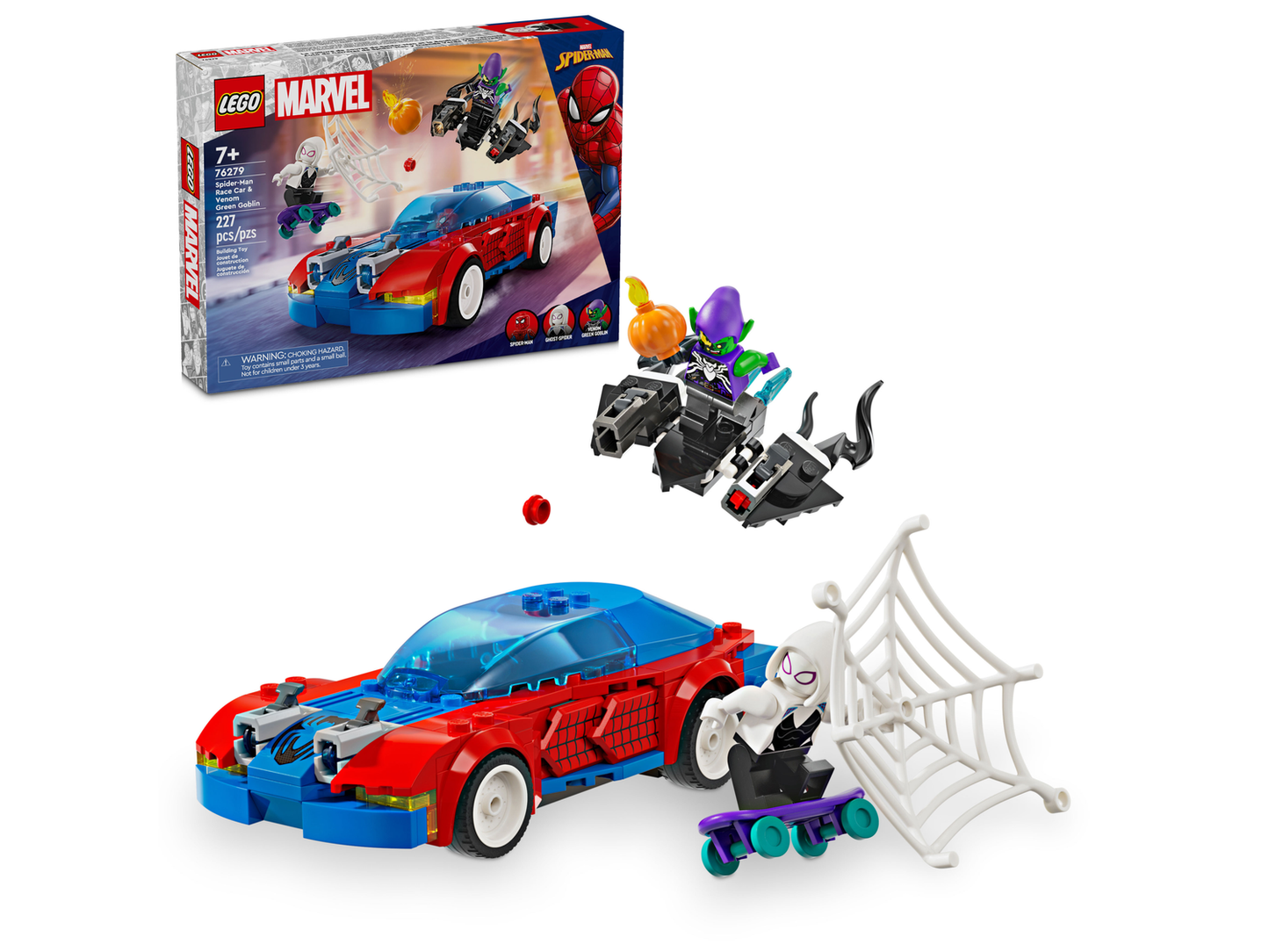 Marvel 76279 Spider-Mans Rennauto & Venom Green Goblin