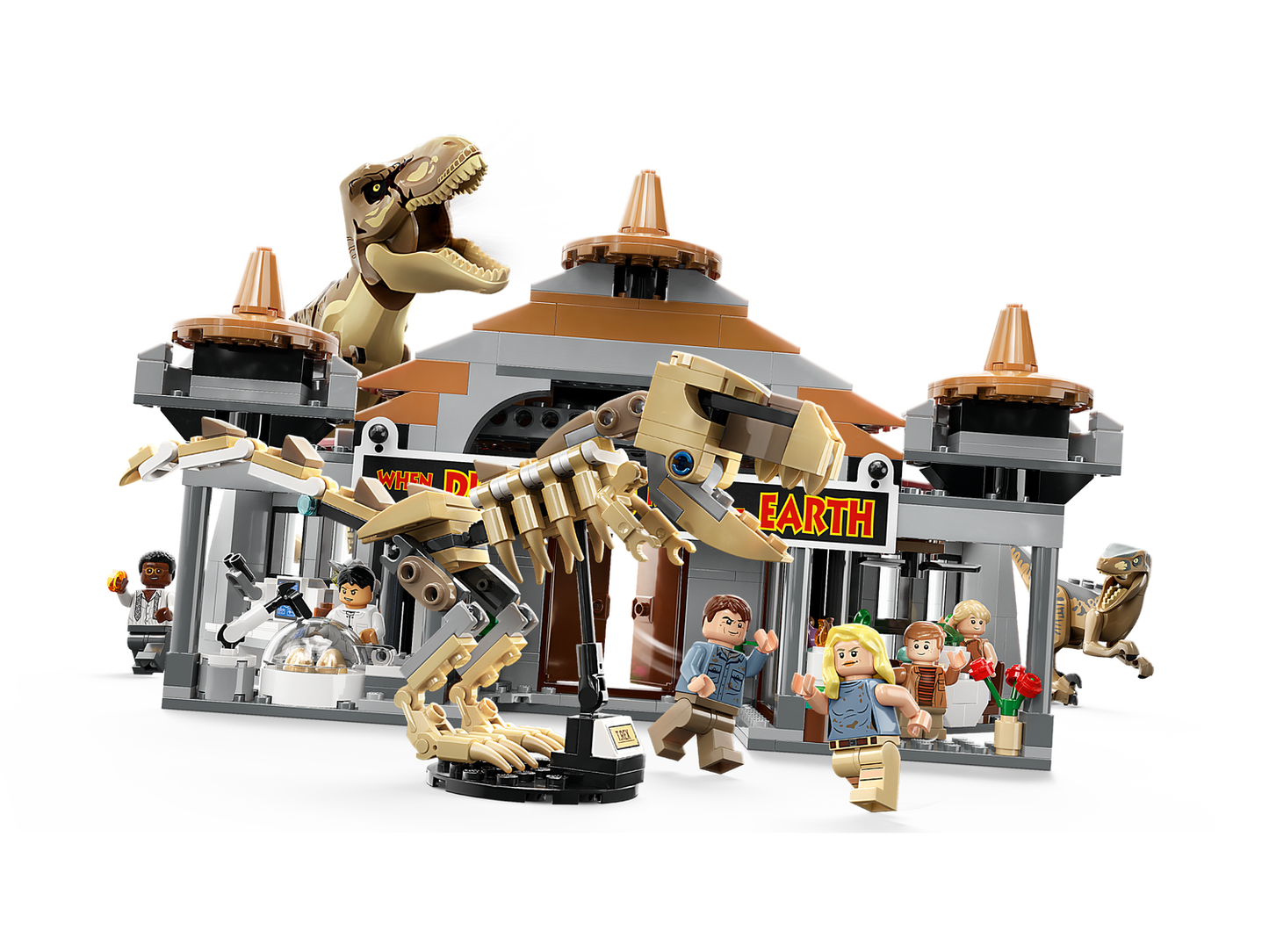 Jurassic World 76961 Angriff des T. rex und des Raptors aufs Besucherzentrum