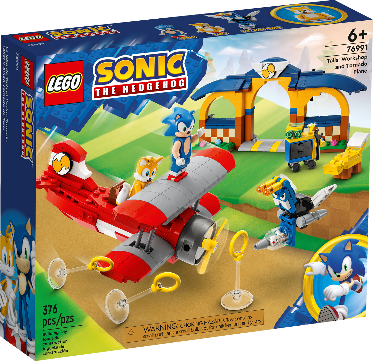 Sonic the Hedgehog 76991 Tails‘ Tornadoflieger mit Werkstatt