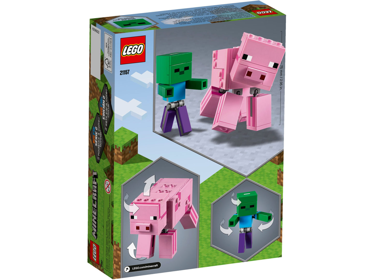 Minecraft 21157 BigFig Schwein mit Zombiebaby