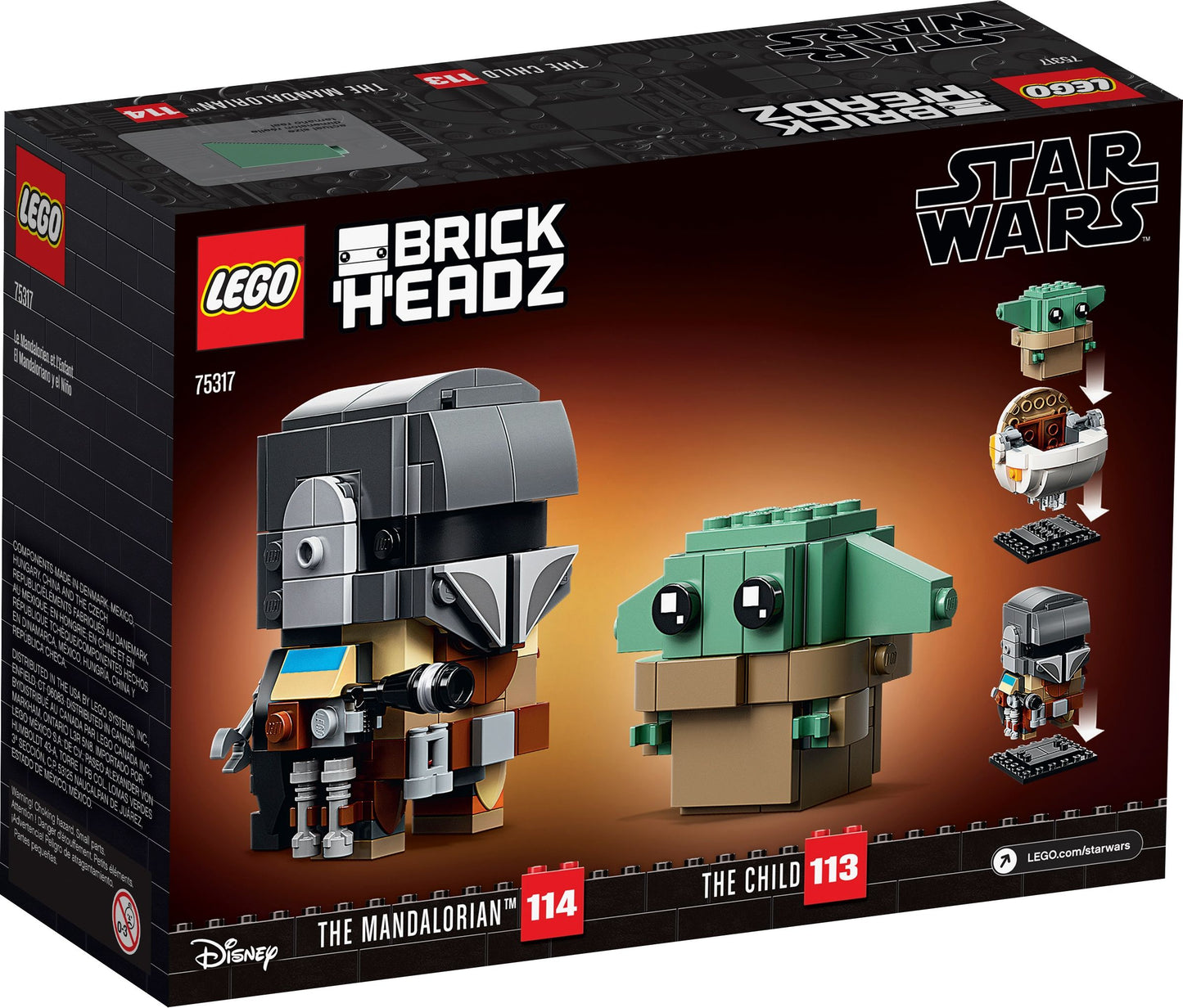 BrickHeadz 75317 Der Mandalorianer und das Kind