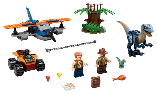 Jurassic World 75942 Velociraptor Rettungsmission mit dem Doppeldecker