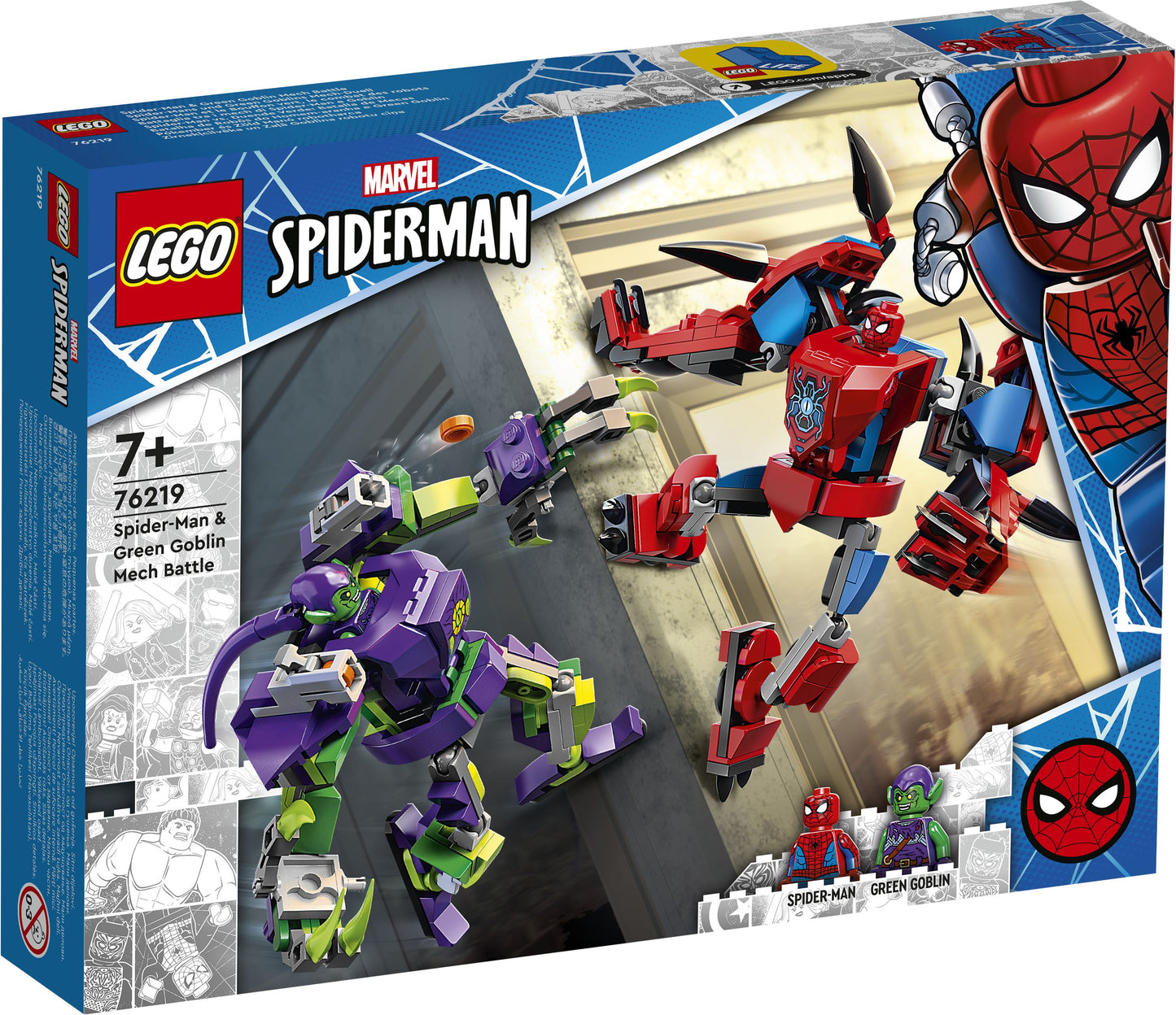 Super Heroes 76219 Spider-Mans und Green Goblins Mech-Duell