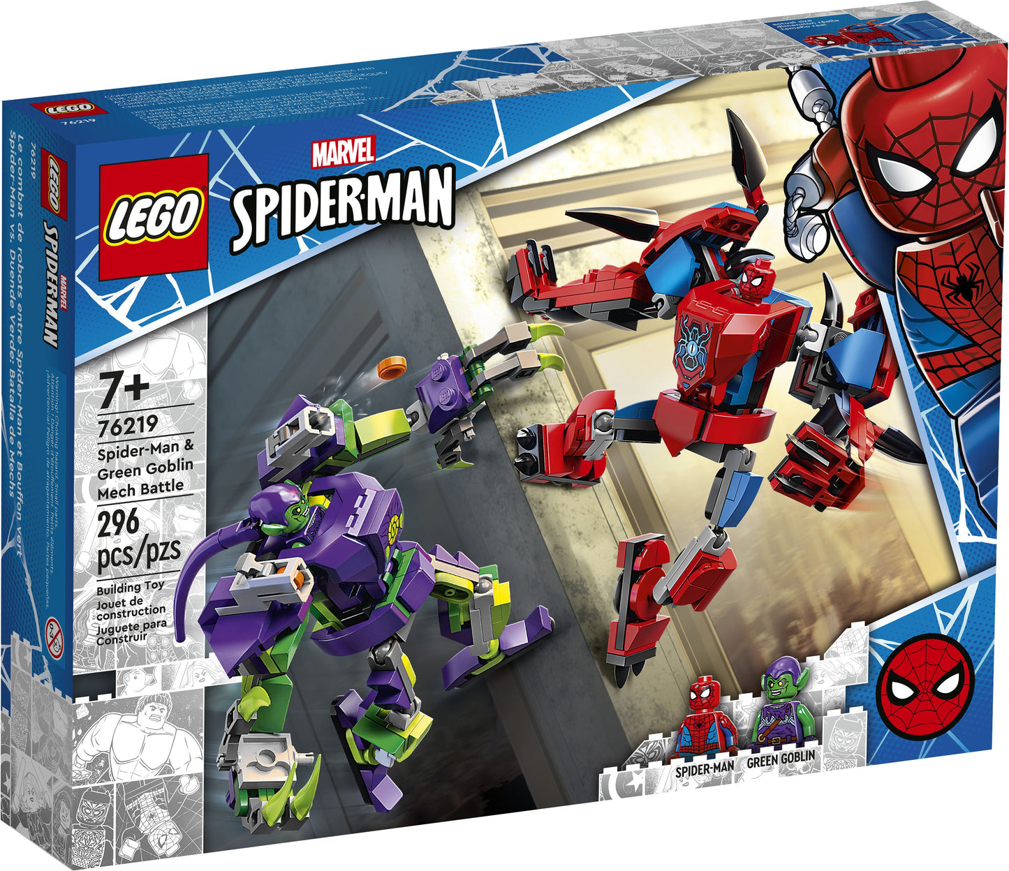 Super Heroes 76219 Spider-Mans und Green Goblins Mech-Duell